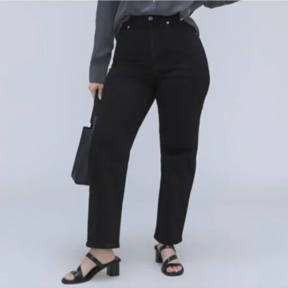 Everlane Curvy Way High Jeans - Coal Black 33 - Picture 1 of 12